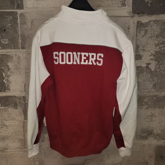 Oklahoma University Sooners 1/4 Zip Pullover - XL - Like New BOOMER SOONER - Picture 2 of 3